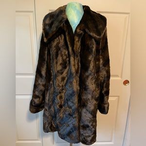 New York Jones fur faux coat size XL